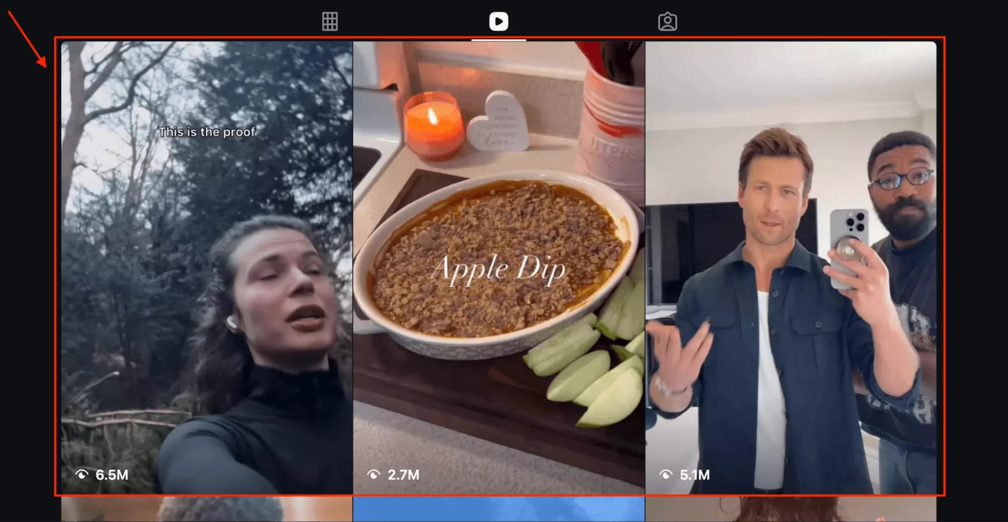 Comparison showing missing recent Reels in Apify output