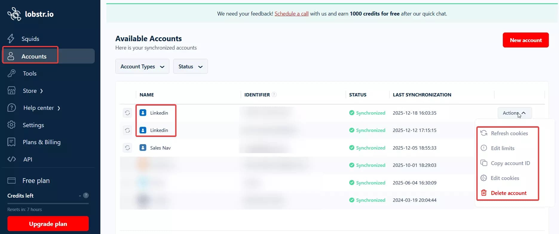 How to scrape LinkedIn Profiles safely and at scale with Lobstr.io? - Step 2: Sync your LinkedIn account image15