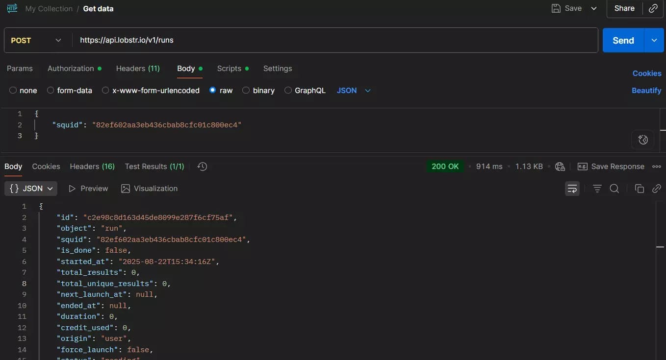 Best Sales Navigator APIs for data collection at scale - Start Run image33