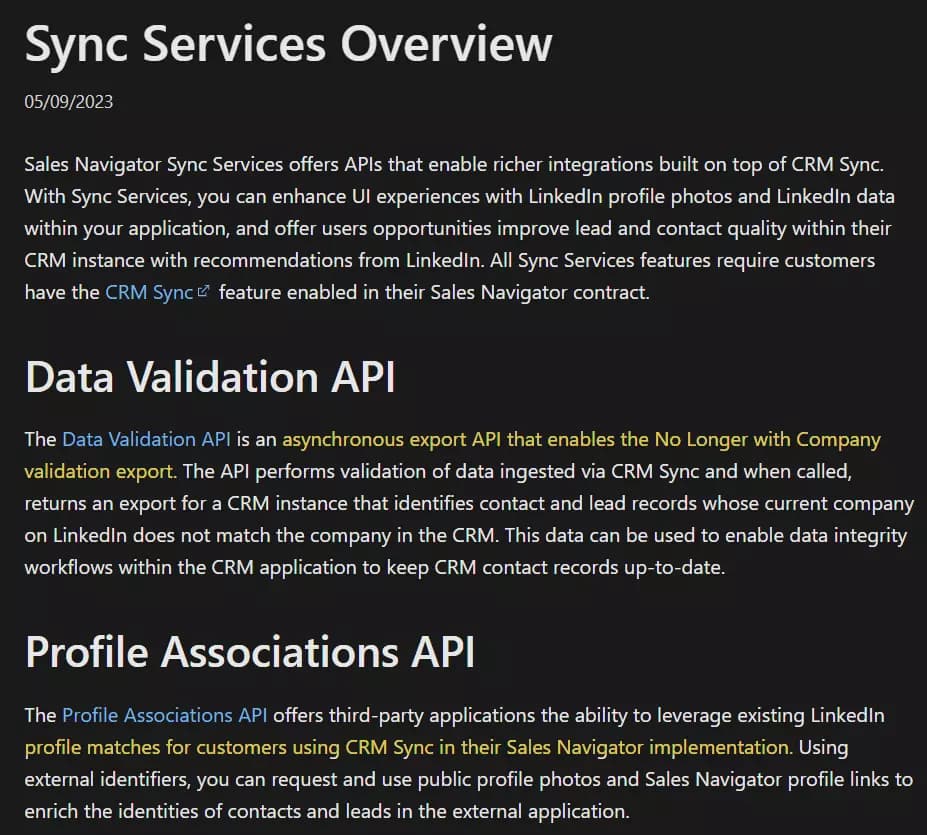 Is there an official LinkedIn Sales Navigator API? - ✅ What it does image10