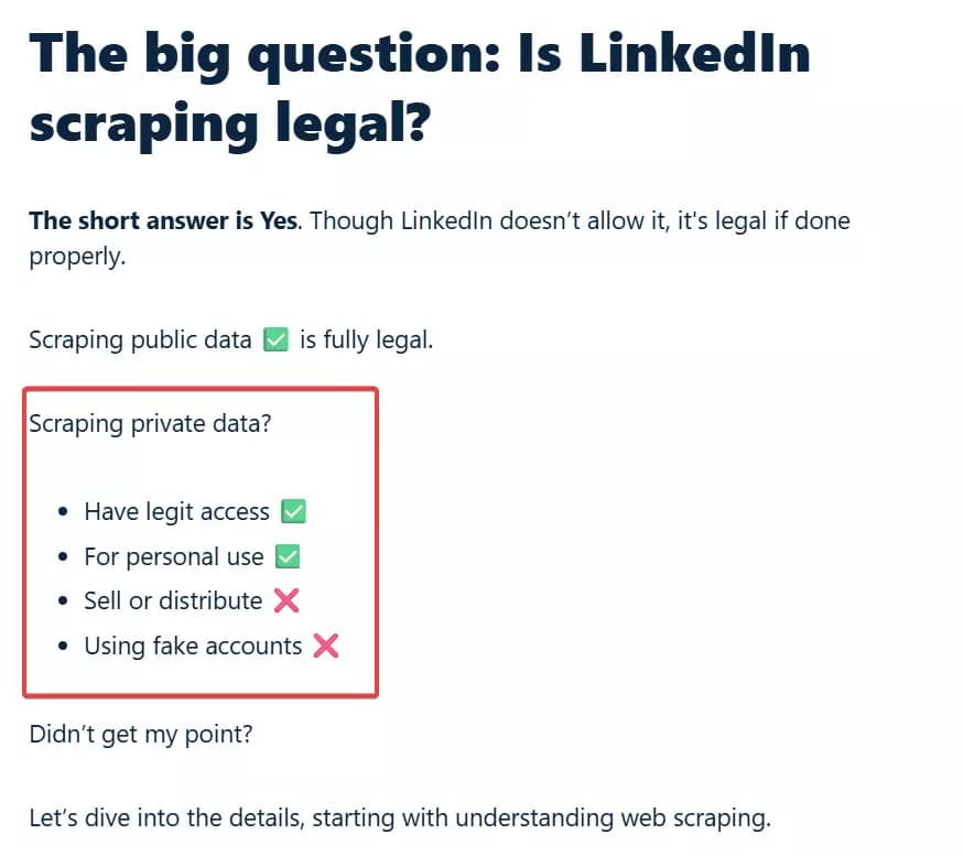 Are there any other ways to access Sales Navigator data via API? - 1. LinkedIn internal API image17