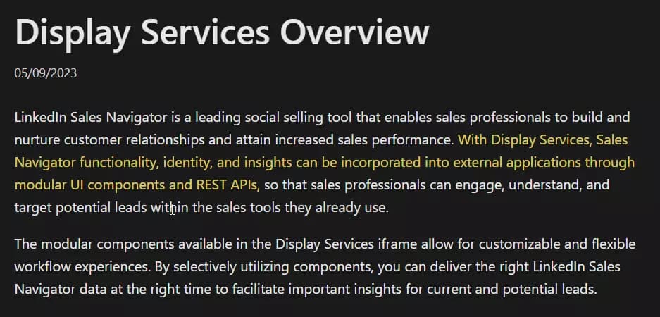 Is there an official LinkedIn Sales Navigator API? - ✅ What it does image8