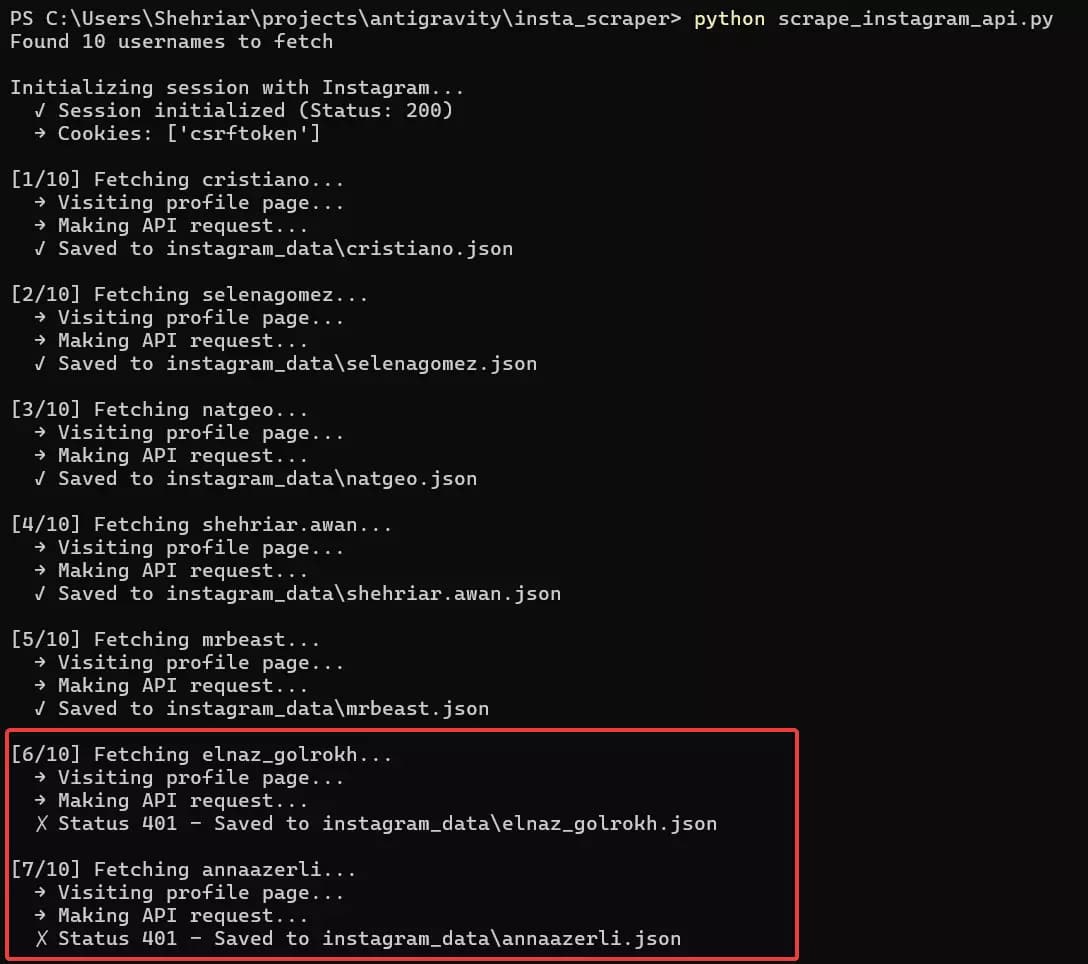 2 ways of scraping Instagram profiles - Building your own scraper image9