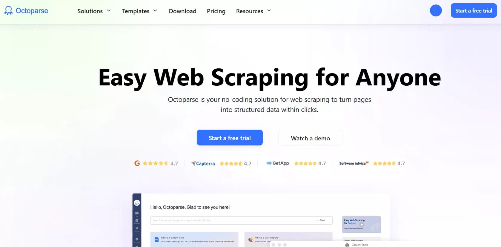 4 Good Apify Alternatives for No-Code Scraping - 5. Octoparse