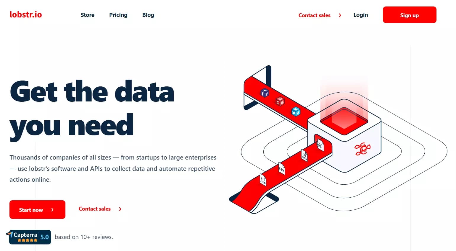 1. Lobstr.io – Best Overall Apify Alternative (No-Code + API)