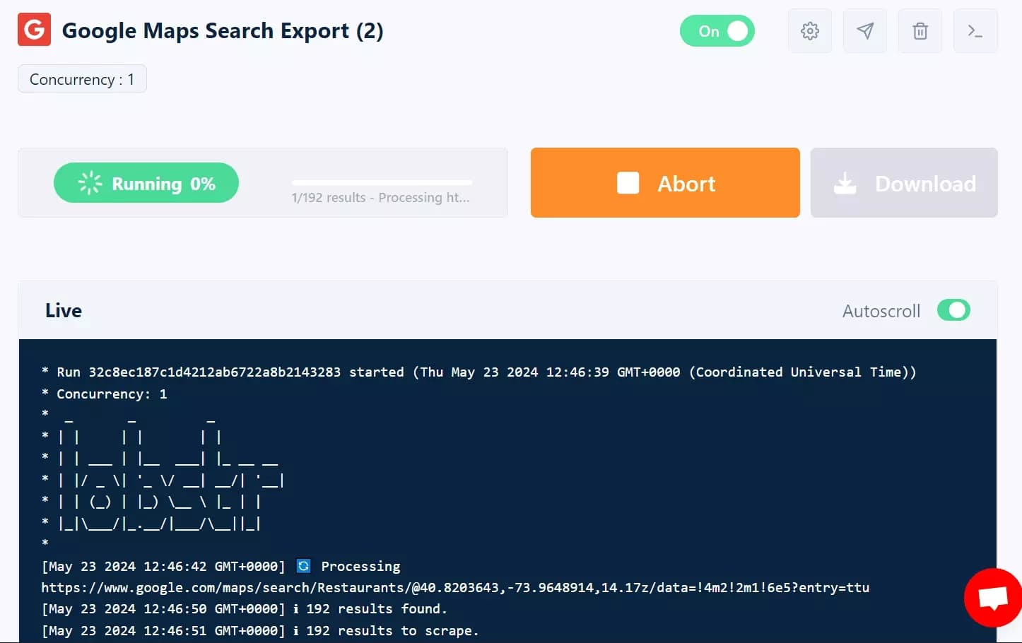 lobstr google maps rank checker running - image25.png