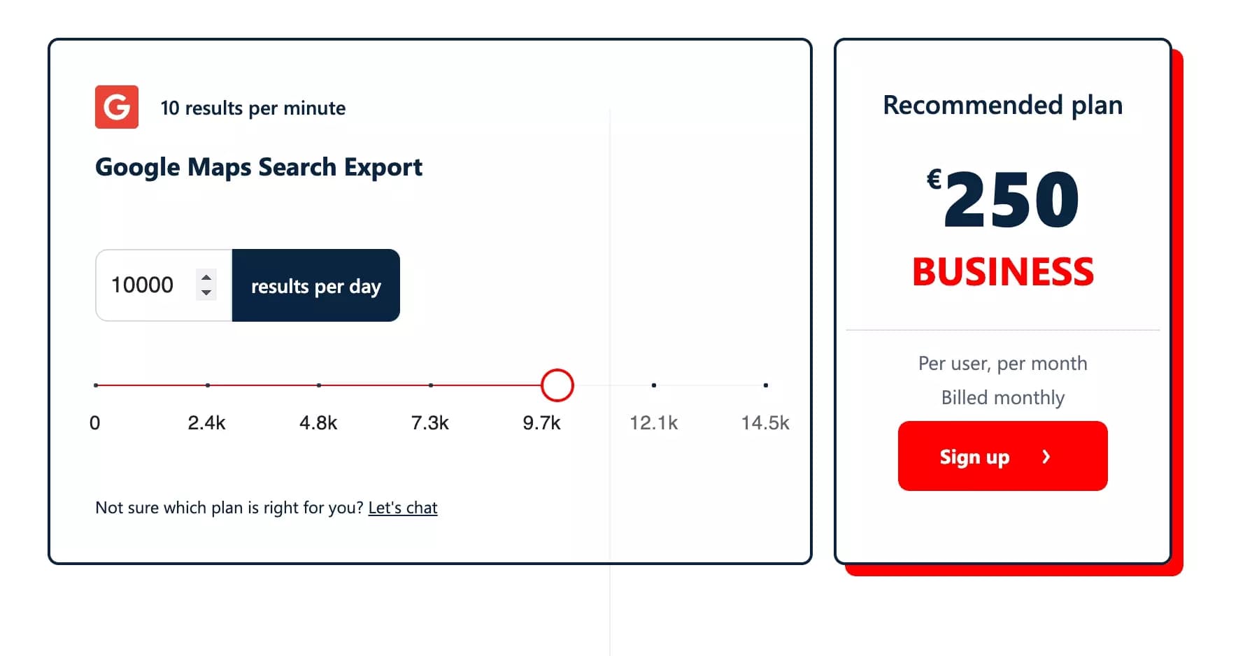 lobstr google maps search export pricing simulator - image3.png