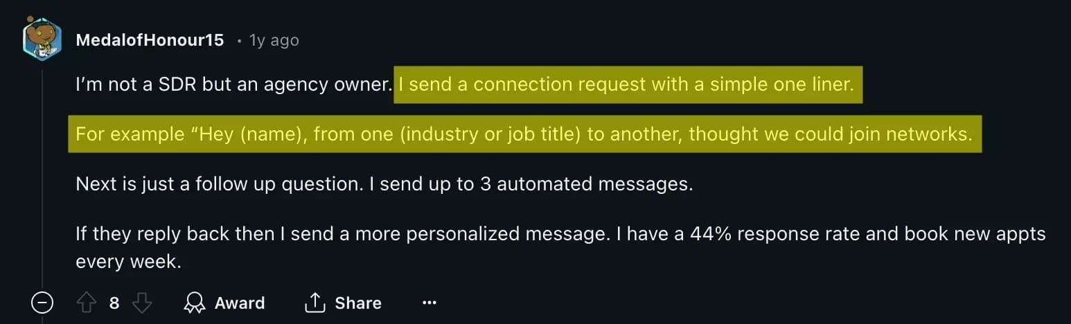 send linkedin connection requests one line example reddit - image12.png