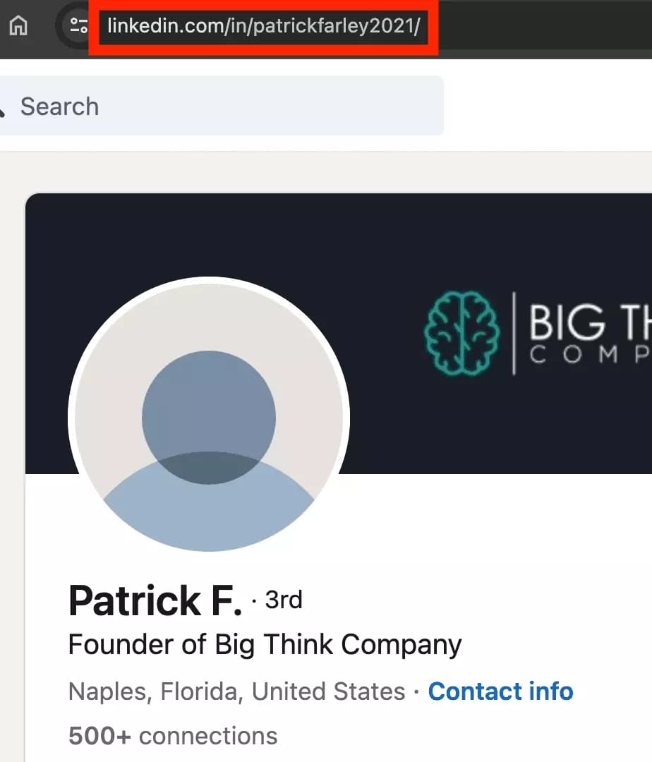 the back to the past linkedin url example - image12.png